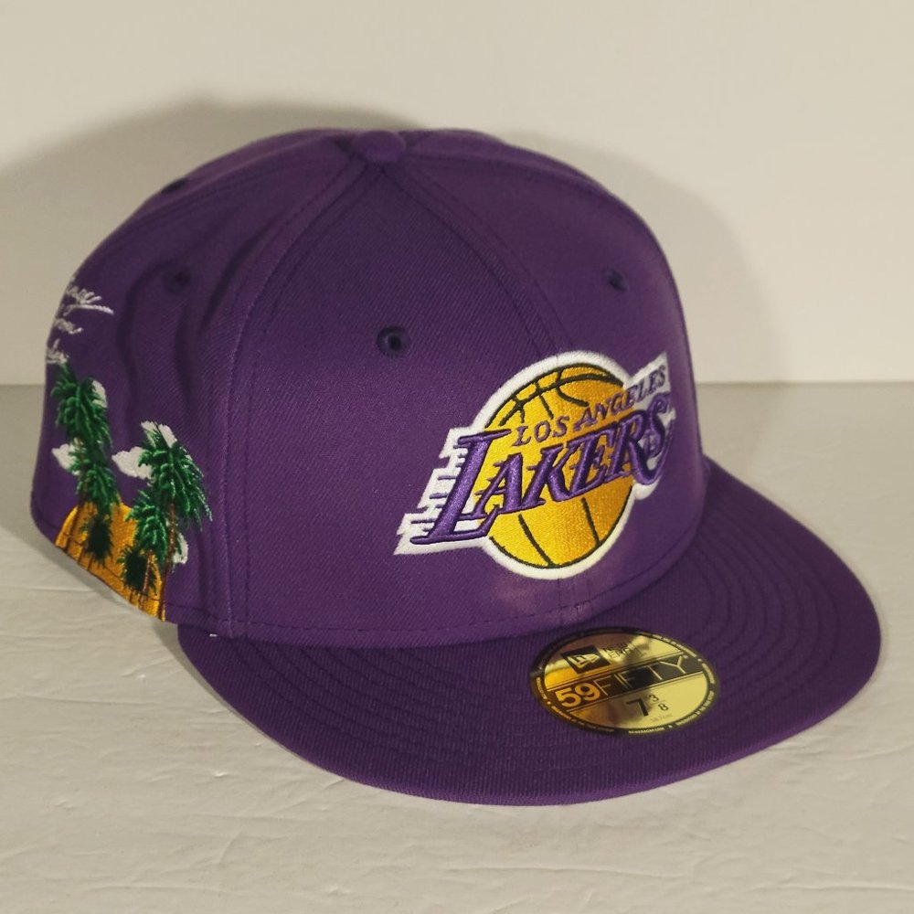New Era LA Lakers NBA Cloud Icon Purple 59FIFTY Fitted Cap - Multiple Sizes -